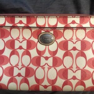 Pink Coach wristlet